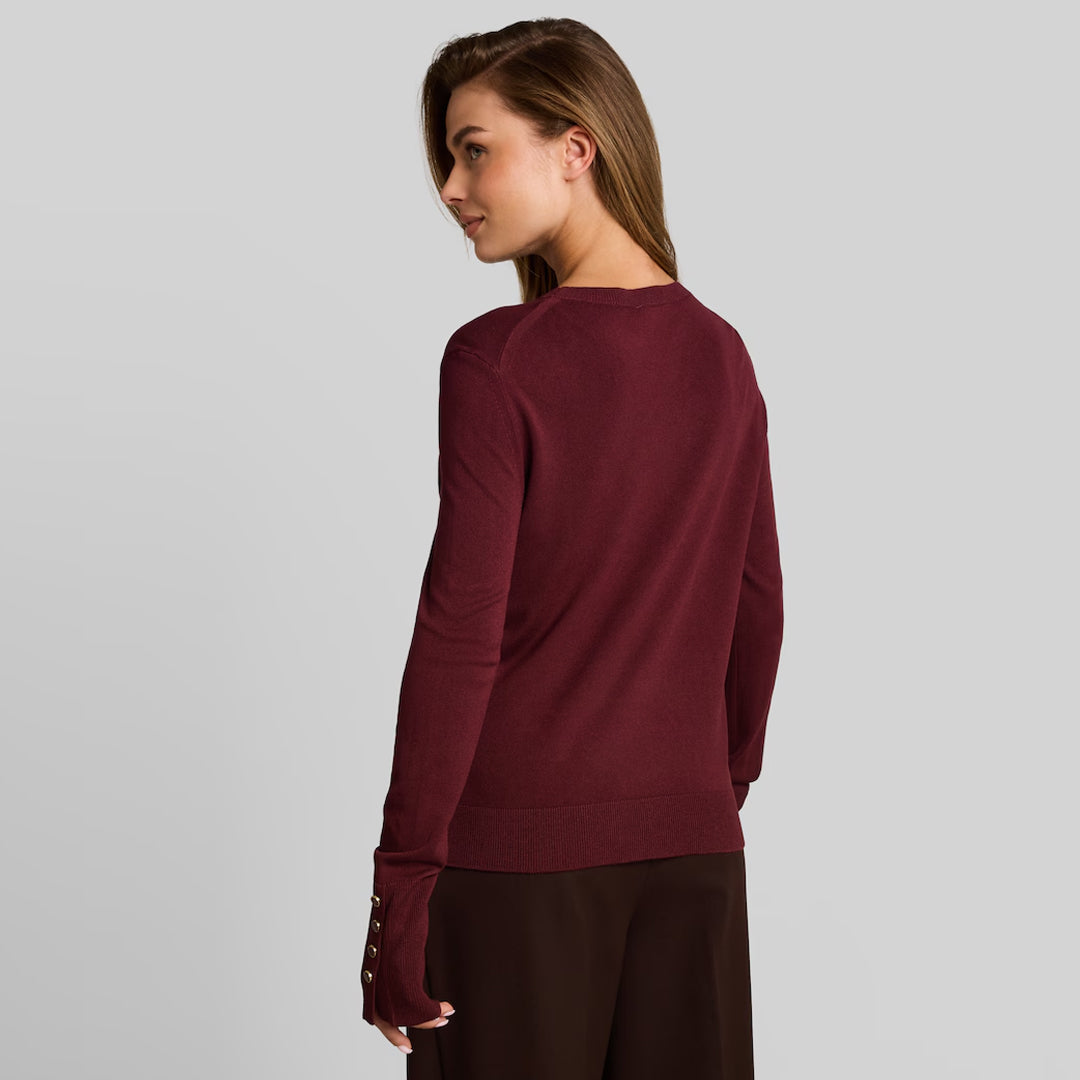 Bluzë Tom Tailor knit crewneck with butto