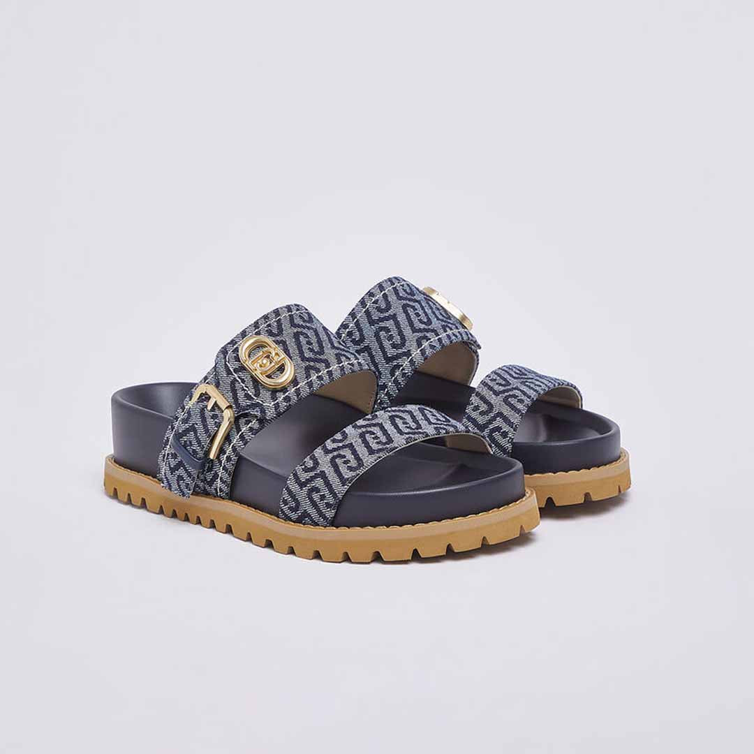 Sandale Liu Jo LIVIA 02 - SANDAL MONOGRAM DENIM DA