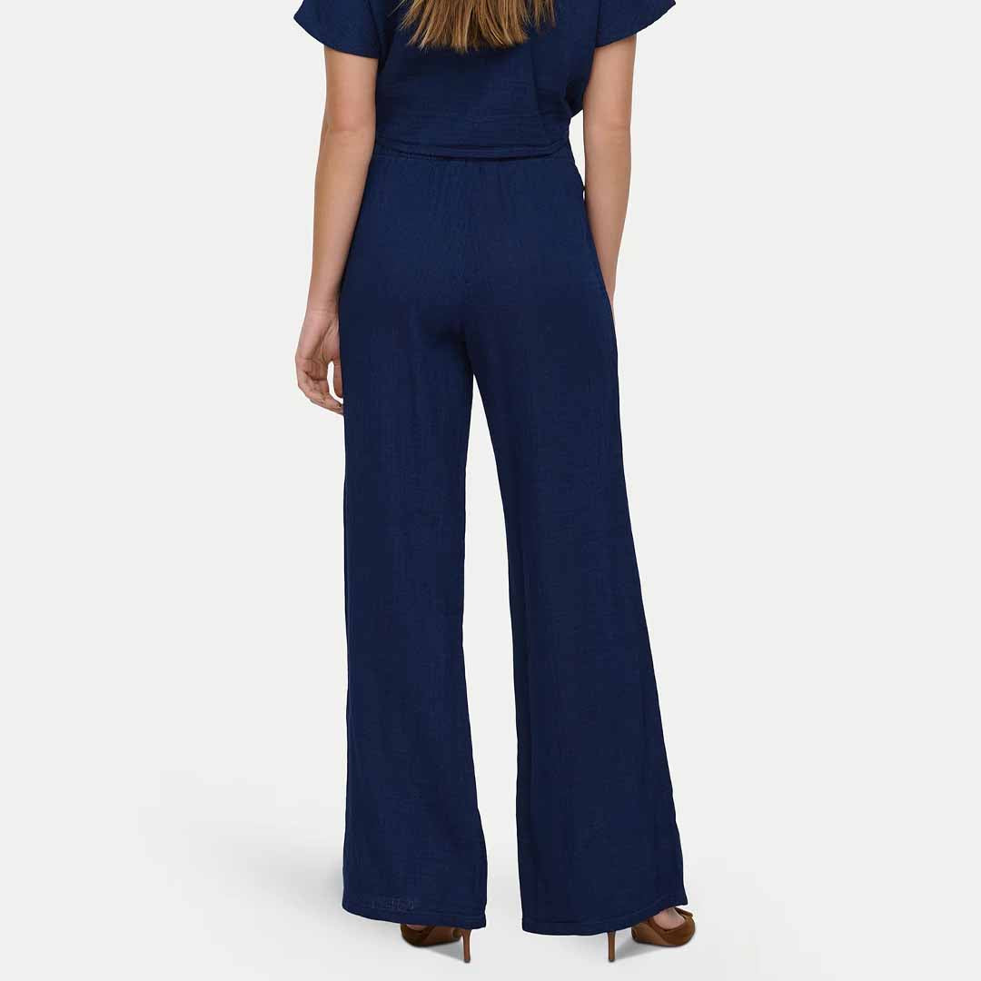 Pantallona Only ONLLEONI SEERSUCKER PULL UP PANTS
