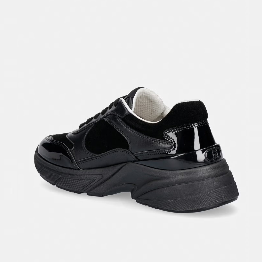 Patikë Liu Jo LJ01 01 - SNEAKER CALF LEATHER/COW SUE BLACK
