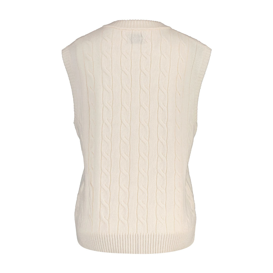 Jelek GANT LAMBSWOOL CABLE V-NECK VEST