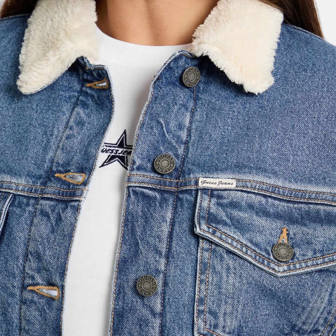 Jakne GUESS JEANS GJ OVERSIZE TEDDY JACKET