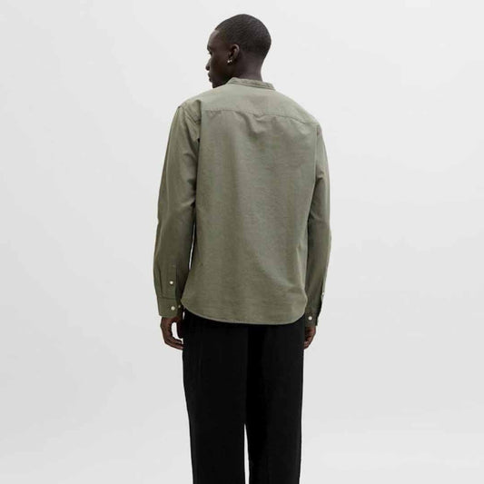 Këmishë Jack & Jones JJEBREEZE LINEN BLEND BAND SHIRT L/S SN