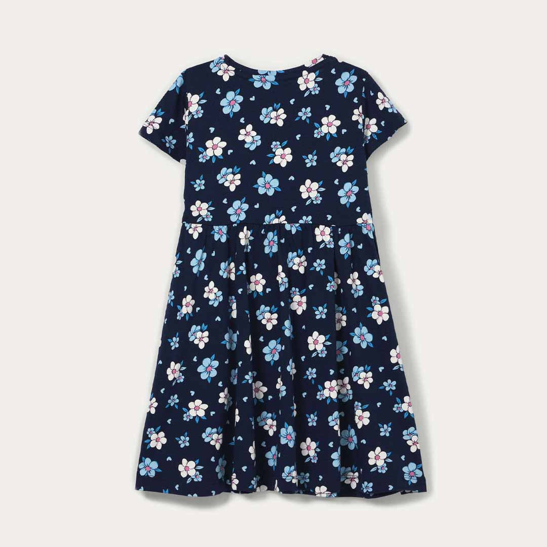Fustan Blukids DRESS AOP    DARK BLUE