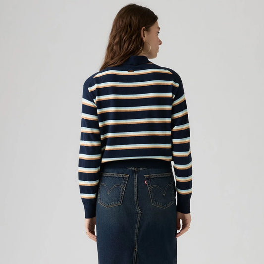 Bluzë Levis SUPER SOFT LS POLO JADE STRIPE NAVY BL