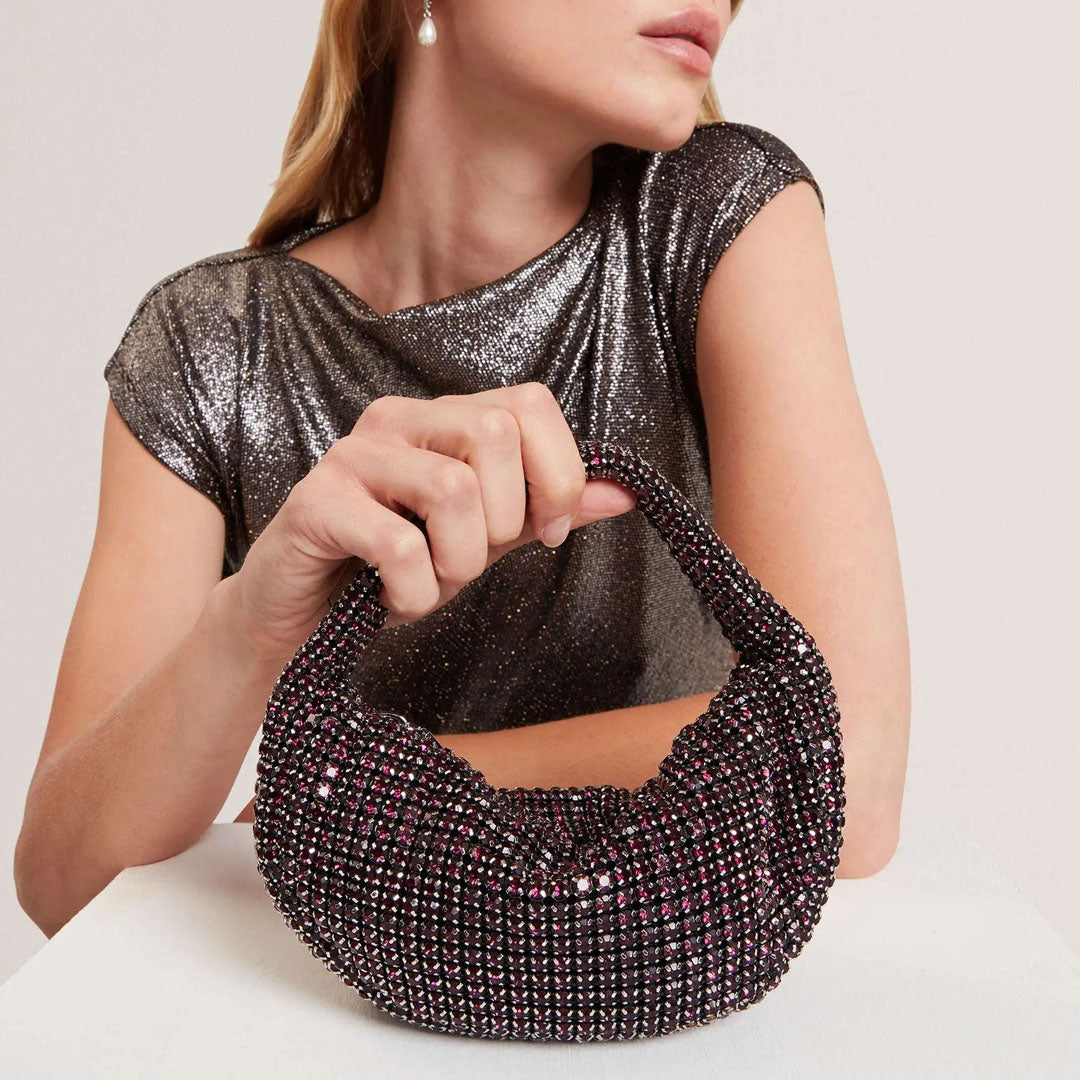 Qantë TED BAKER Mini Crystal Slouchy Hobo Bag 3