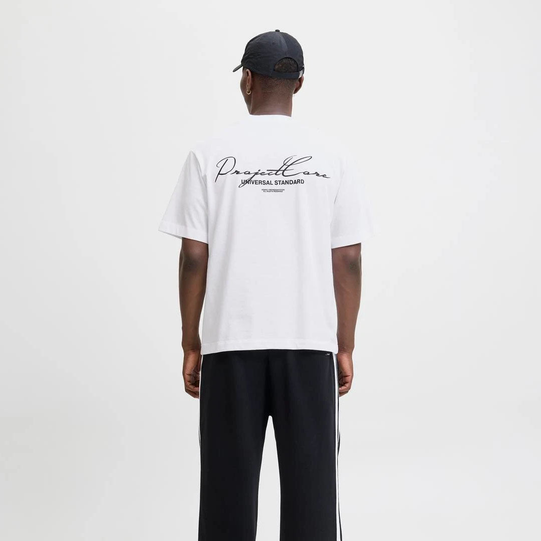 Maicë Jack & Jones JCOCOVER SCRIPT BACK TEE SS CRE