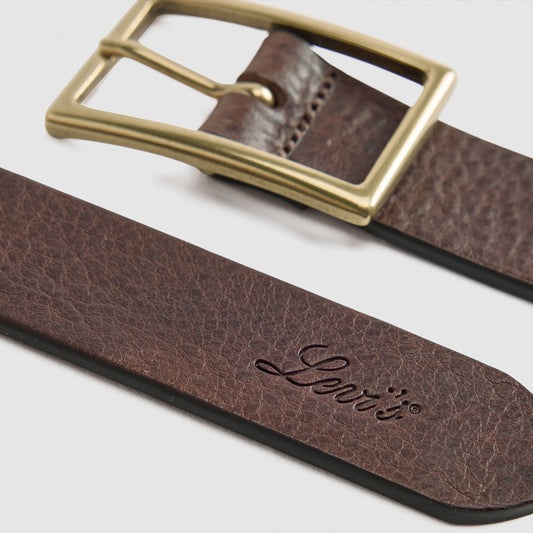Rrip Levis RECTANGLE BUCKLE BELT LEATHER BROWN