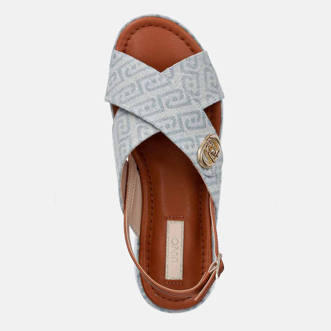 Sandale Liu Jo FLO 03 - SANDAL MONOGRAM DENIM LIGH