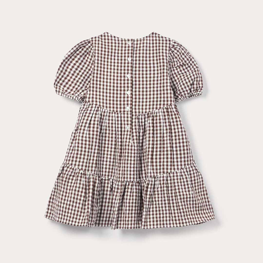 Fustan Blukids DRESS        MARRONE/BIAN