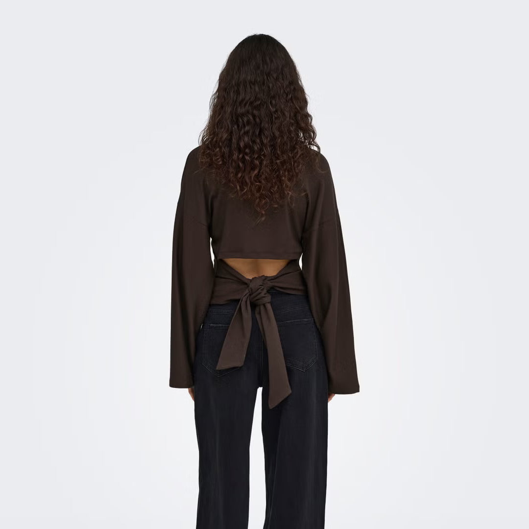 Bluzë Only ONLESTRID L/S TIE TOP JRS