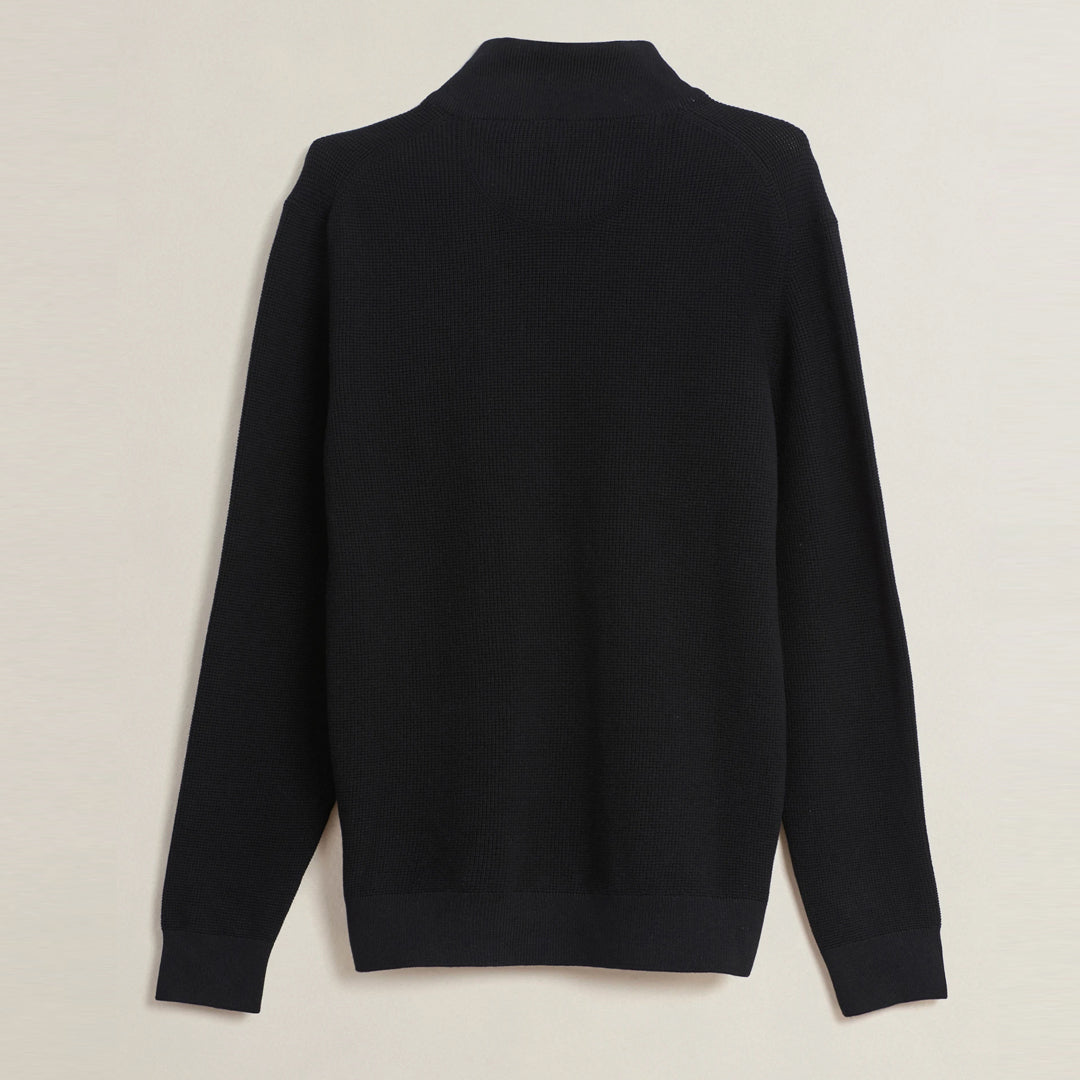 Duks Gant WAFFLE KNIT ZIP CARDIGAN