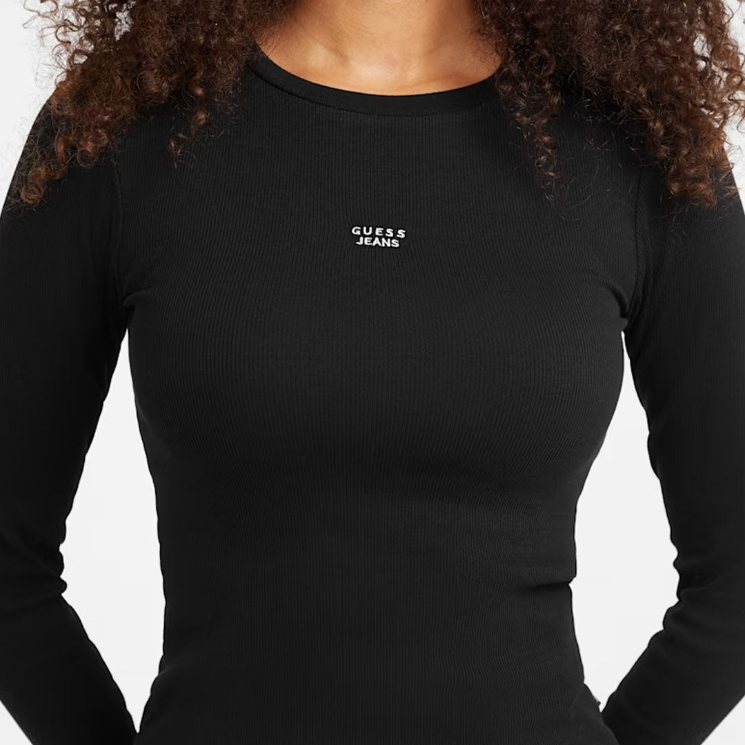 Bluzë GUESS JEANS GJ LS MOCK NECK EMBRO SLIM TOP