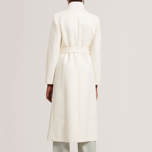 Palltë Long Length Belted Wool Wrap Coat