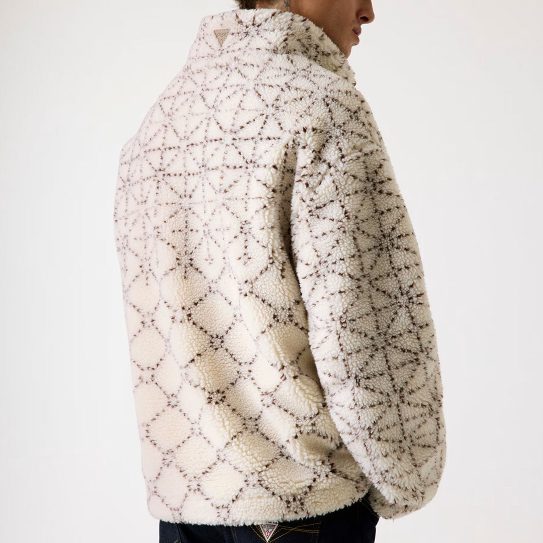 Jakne GUESS SOLDIER SHERPA JAQUARD ZIP UP