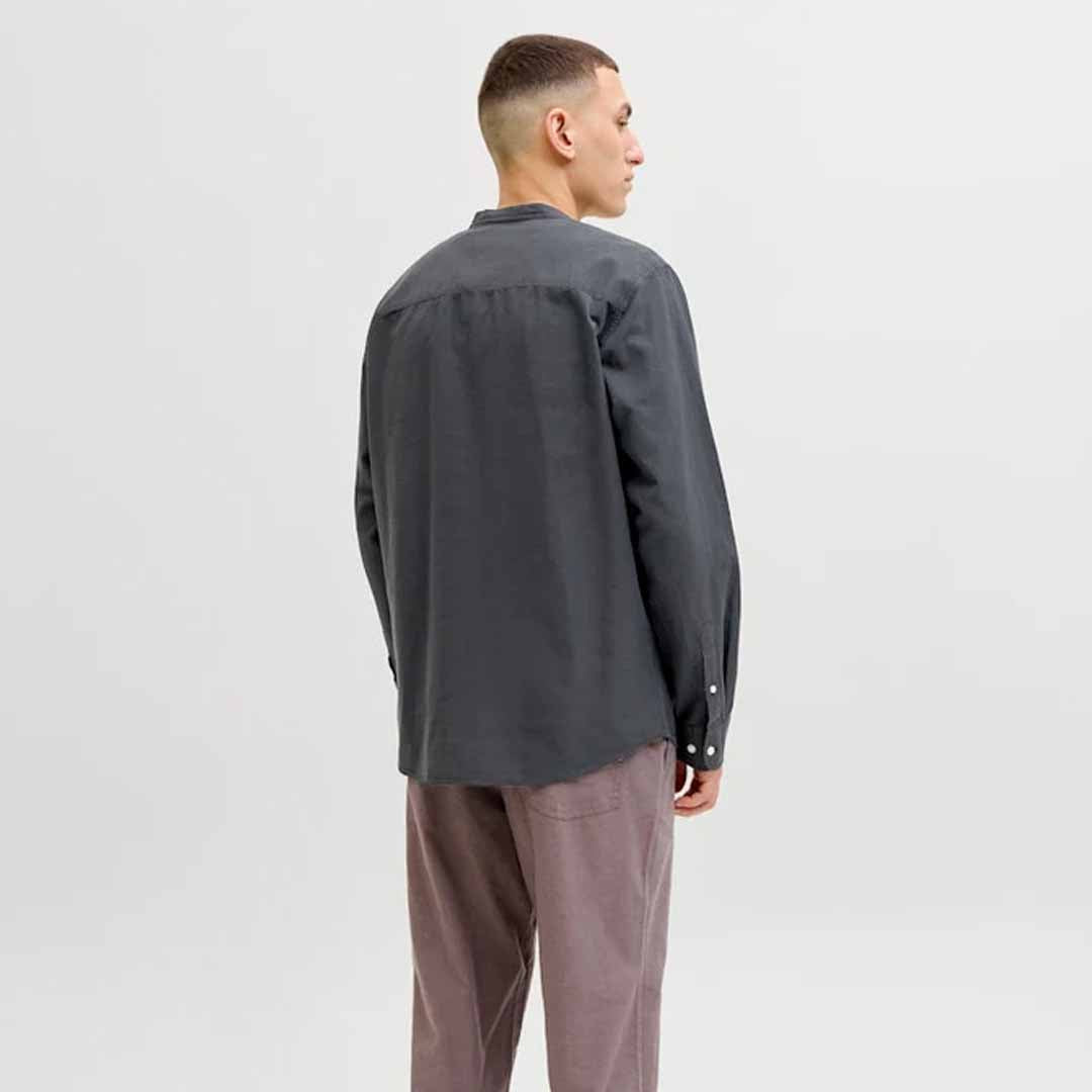 Këmishë Jack & Jones JJEBREEZE LINEN BLEND BAND SHIRT L/S SN