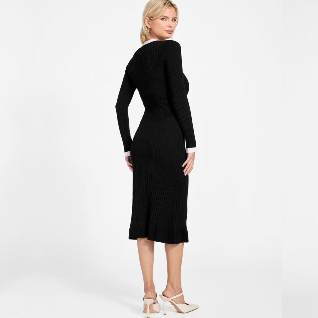 Fustan GUESS LS VN LAUREL SWTR DRESS