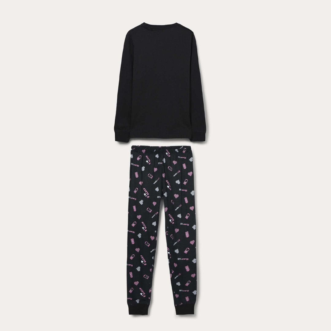 Pizhame Blukids LONG PYJAMA  OBSIDIAN