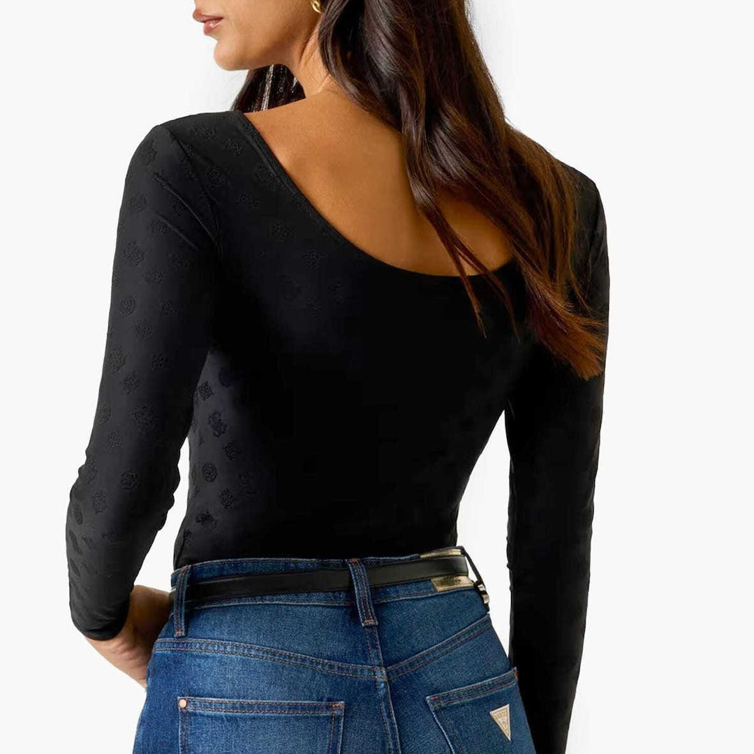 Bluzë GUESS LS JACQUARD ELLEONA TOP