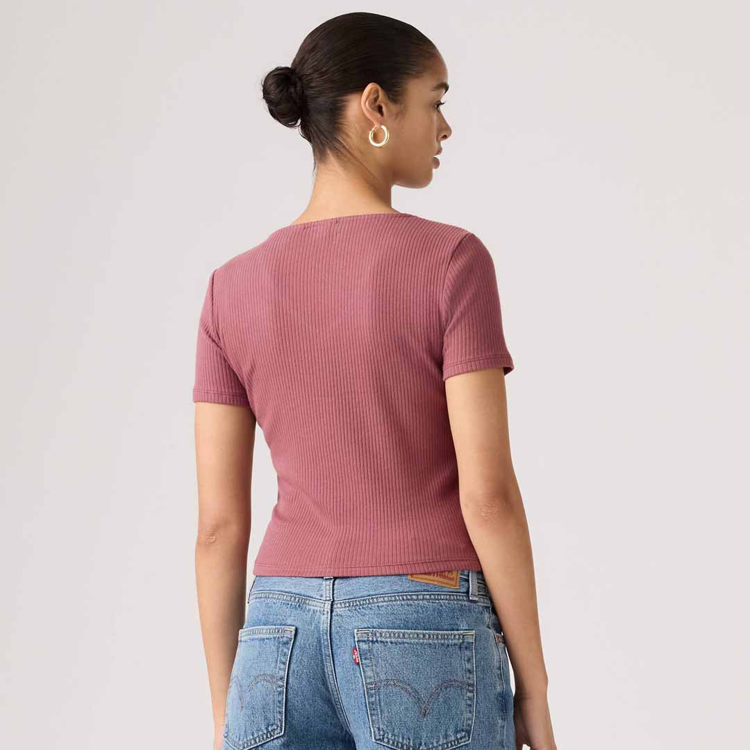 Maicë Levis MUSE SS TEE CRUSHED BERRY RIB