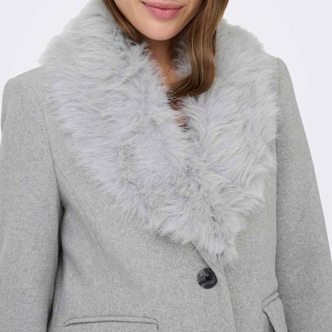 Palltë ONLANNIE LIFE FUR COLLAR COAT CC OTW