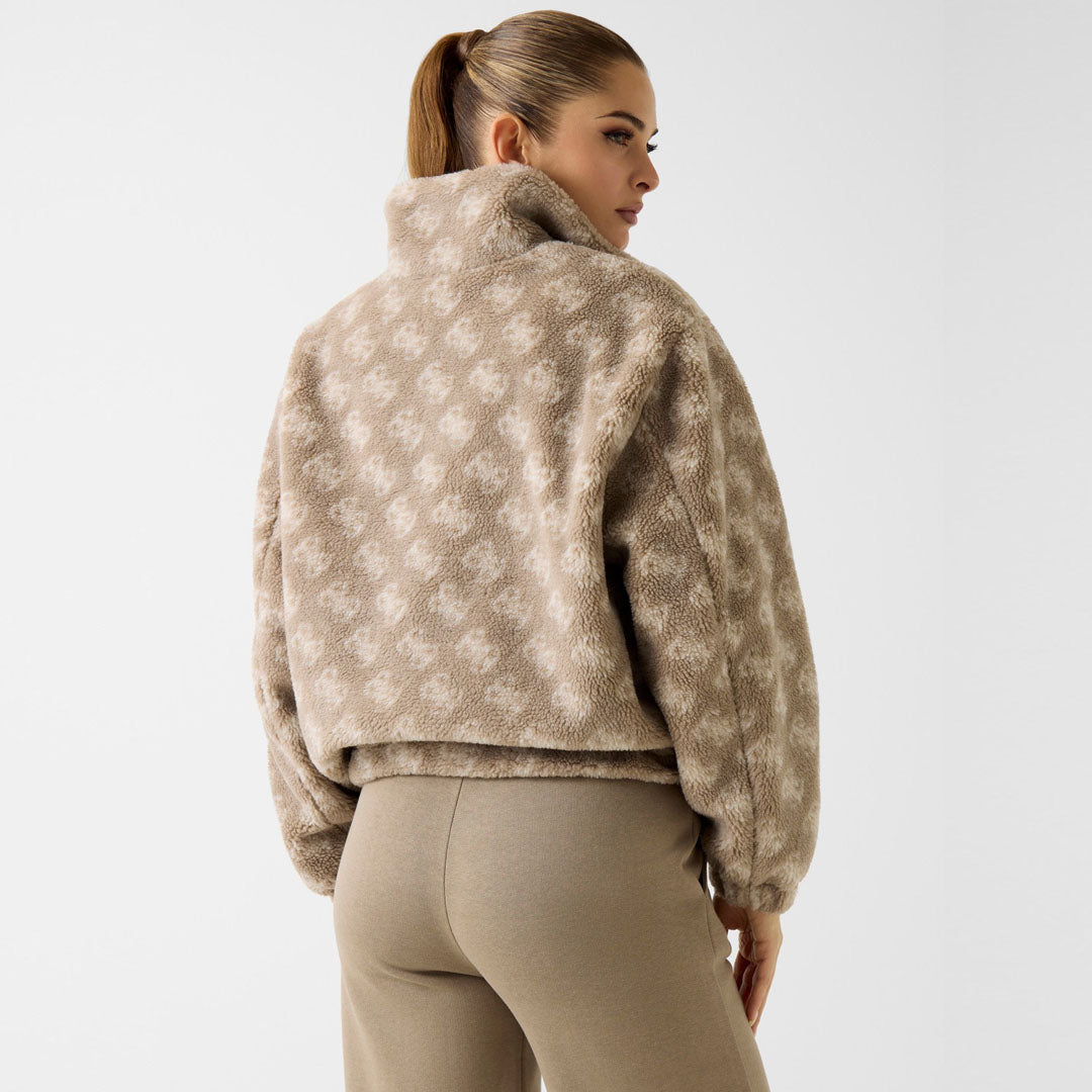 Jakne GUESS LOUISE SHERPA FULL-ZIP JACKET