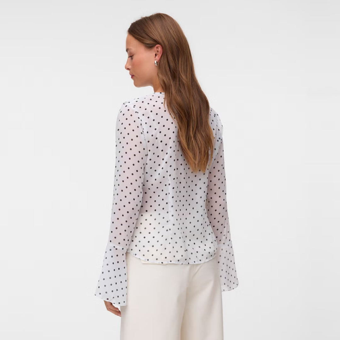 Bluzë Vero Moda VMWILLOW LS FRILL TOP WVN LCS