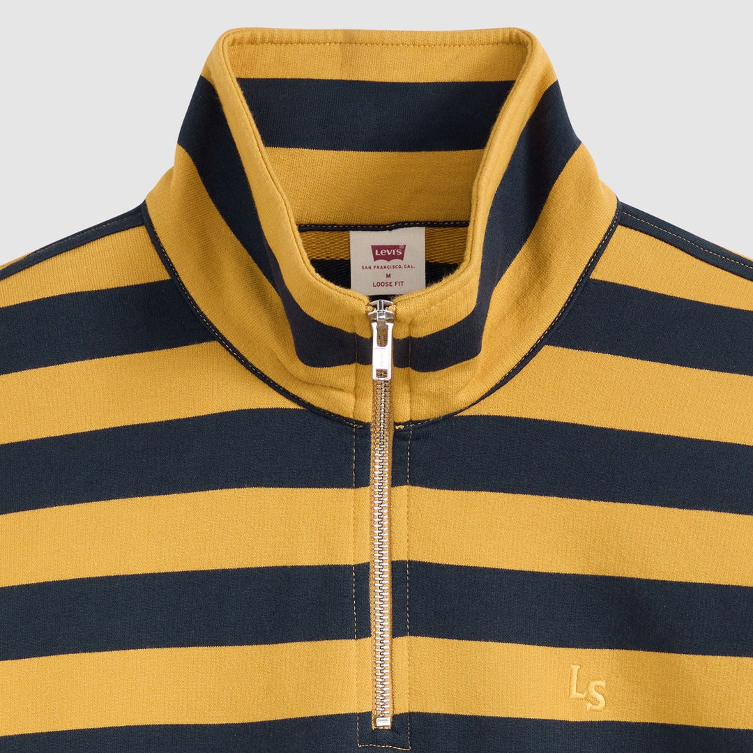 Bluzë Levis CAMERON 1/4 ZIP POLLARD STRIPE NAVY BL