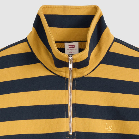 Bluzë Levis CAMERON 1/4 ZIP POLLARD STRIPE NAVY BL