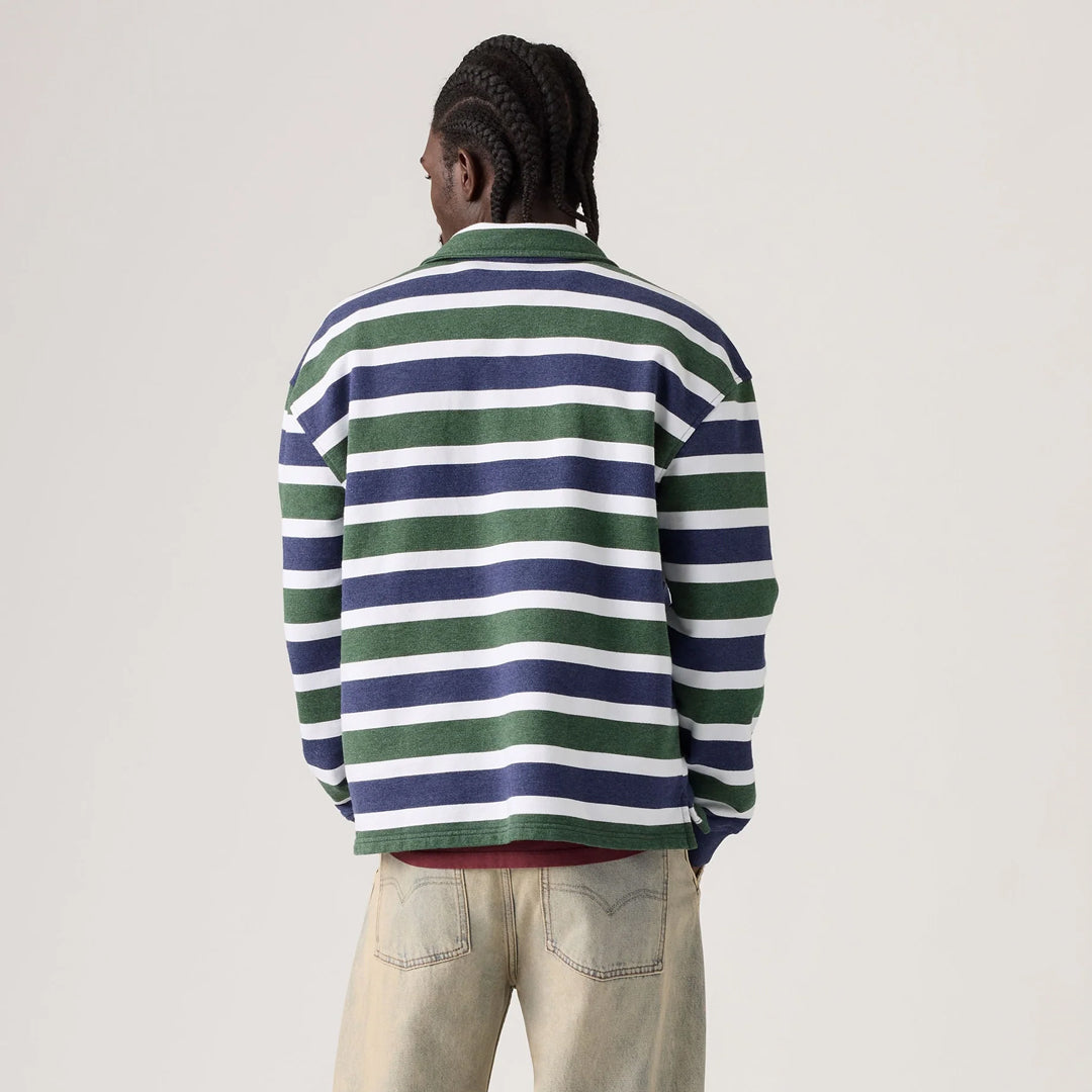 Bluzë Levis CAMERON 1/4 ZIP KOBY STRIPE KOMBU GREE