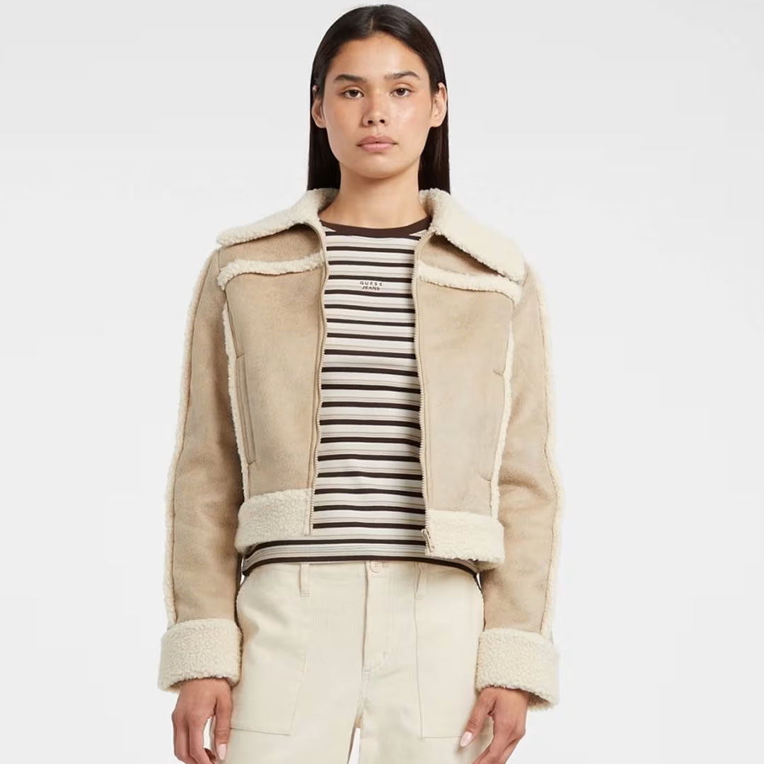 Jakne GUESS JEANS GJ FAUX SHEARLING JKT