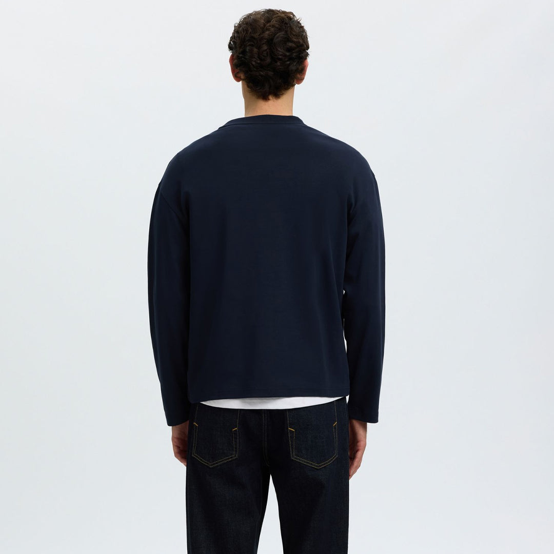 Bluzë Selected SLMTAJ HEAVY LS O-NECK TEE