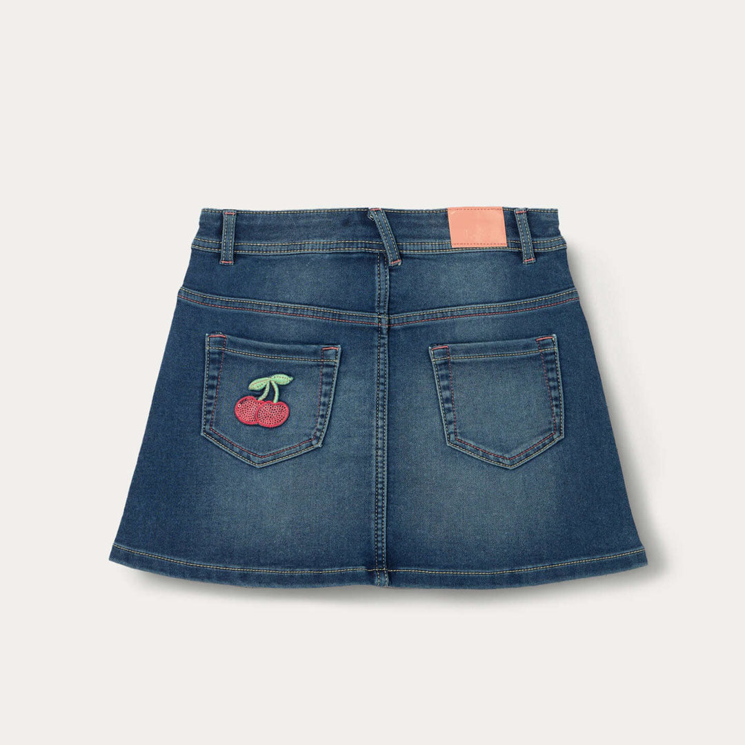Fund Blukids SKIRT W/PATC MEDIUM BLUE
