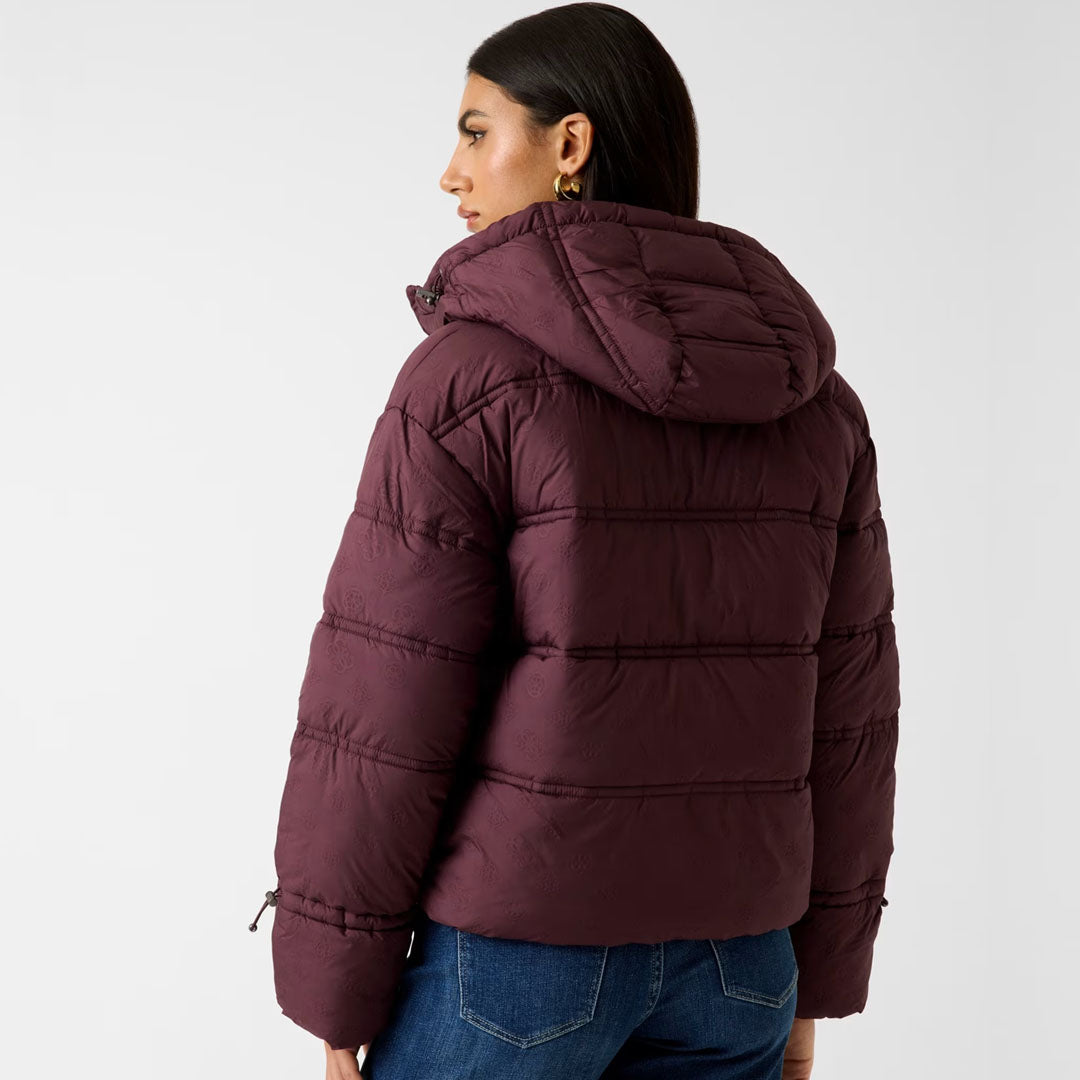 Jakne GUESS NEW DAISY CROP LOGO PUFFER