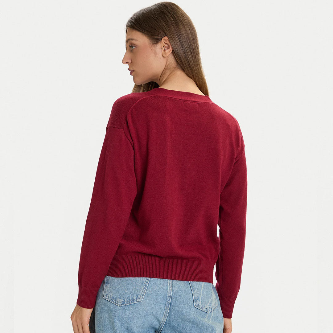 Bluzë GUESS JEANS GJ LS VN MINI TRIANGLE CARDI