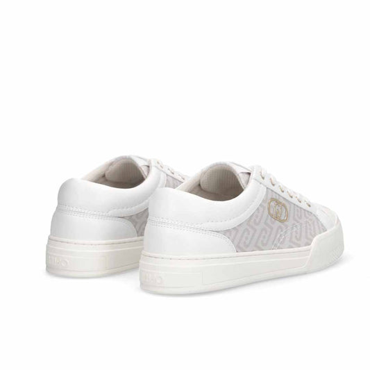Patikë Liu Jo BENSON 01 - SNEAKER MONOGRAM SAFFIANO WHITE