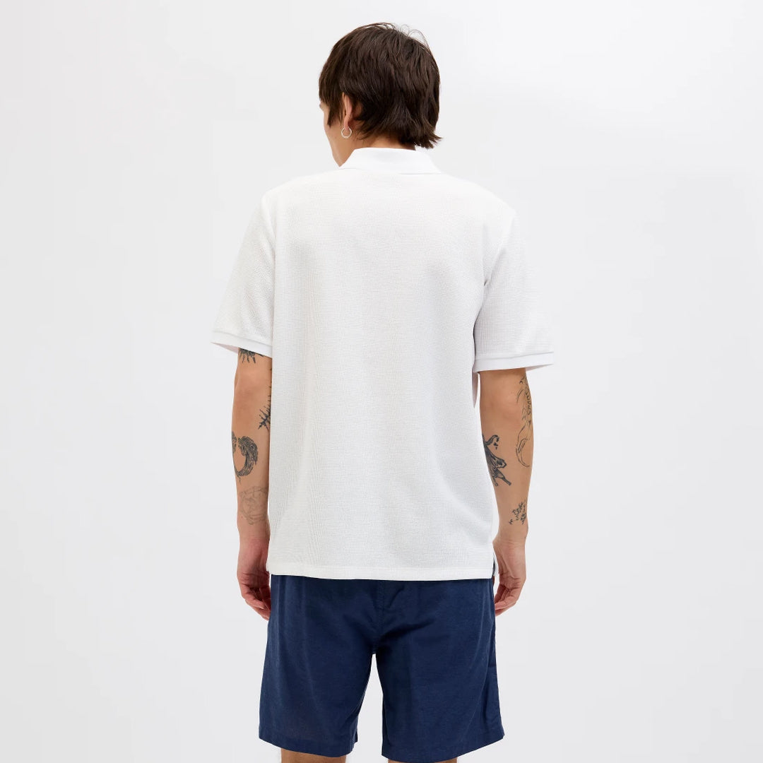 Maicë JACK & JONES JJEAUSTIN ZIP POLO SS NOOS
