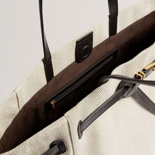 Qantë TED BAKER Belted Herringbone Canvas La