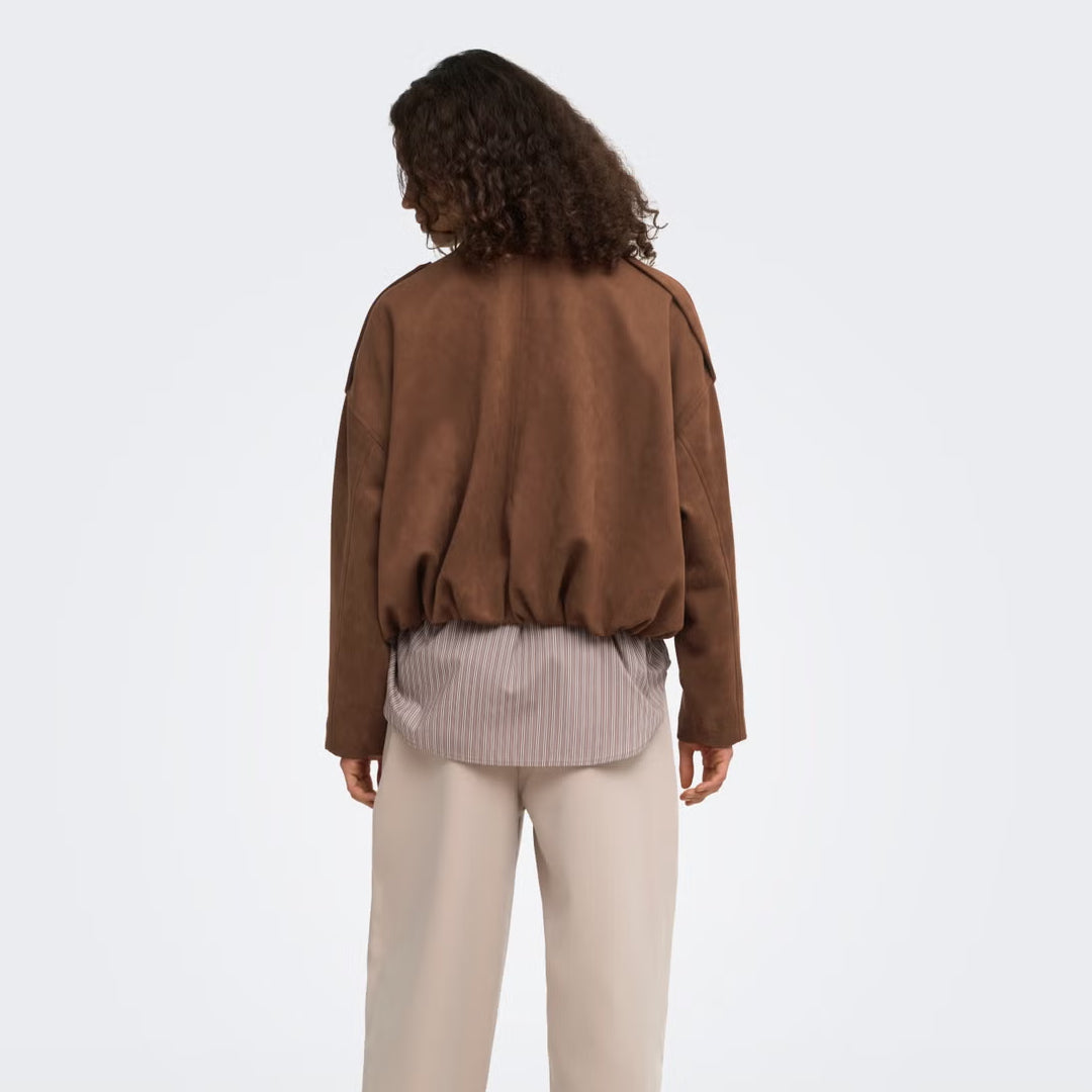 Jakne Only ONLMOON-STINA FAUX SUEDE BOMBER PNT NOO
