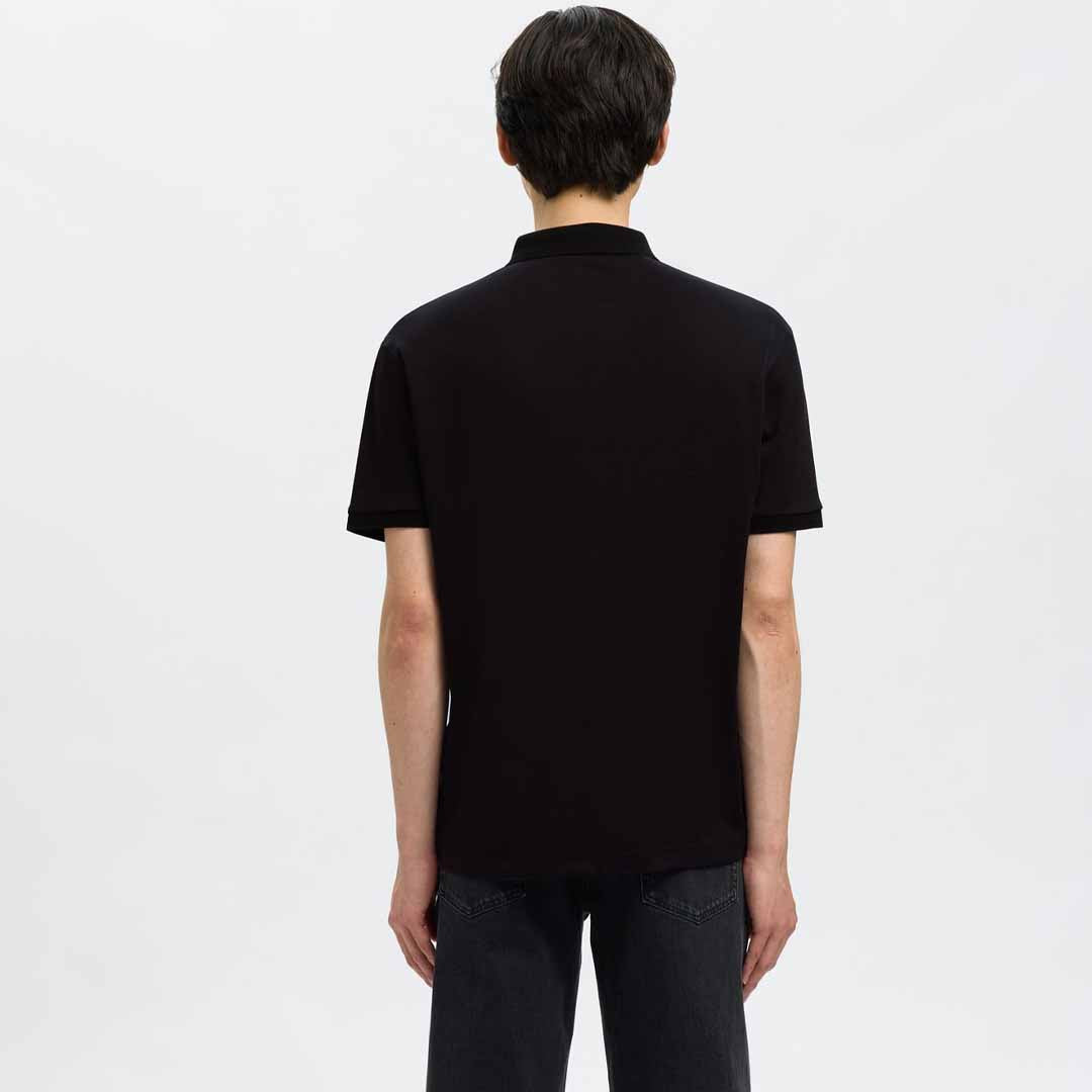 Maicë Selected SLMFAVE ZIP SS POLO NOOS