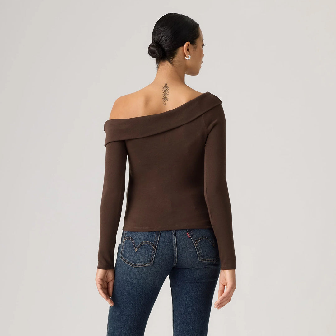 Maicë Levis CLARA RIB OFF SHOULDER LS JAVA