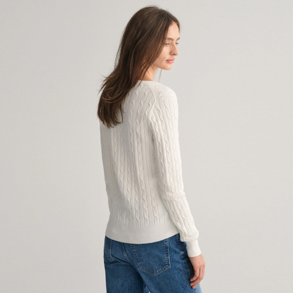 Xhemper GANT STRETCH COTTON CABLE V-NECK