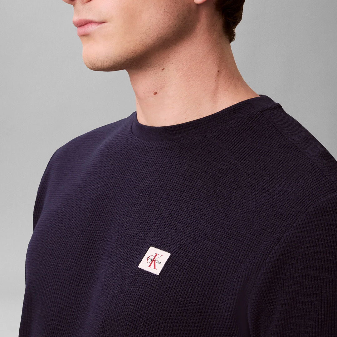 Maicë Calvin Klein LS WAFFLE BADGE CREWNK TEE