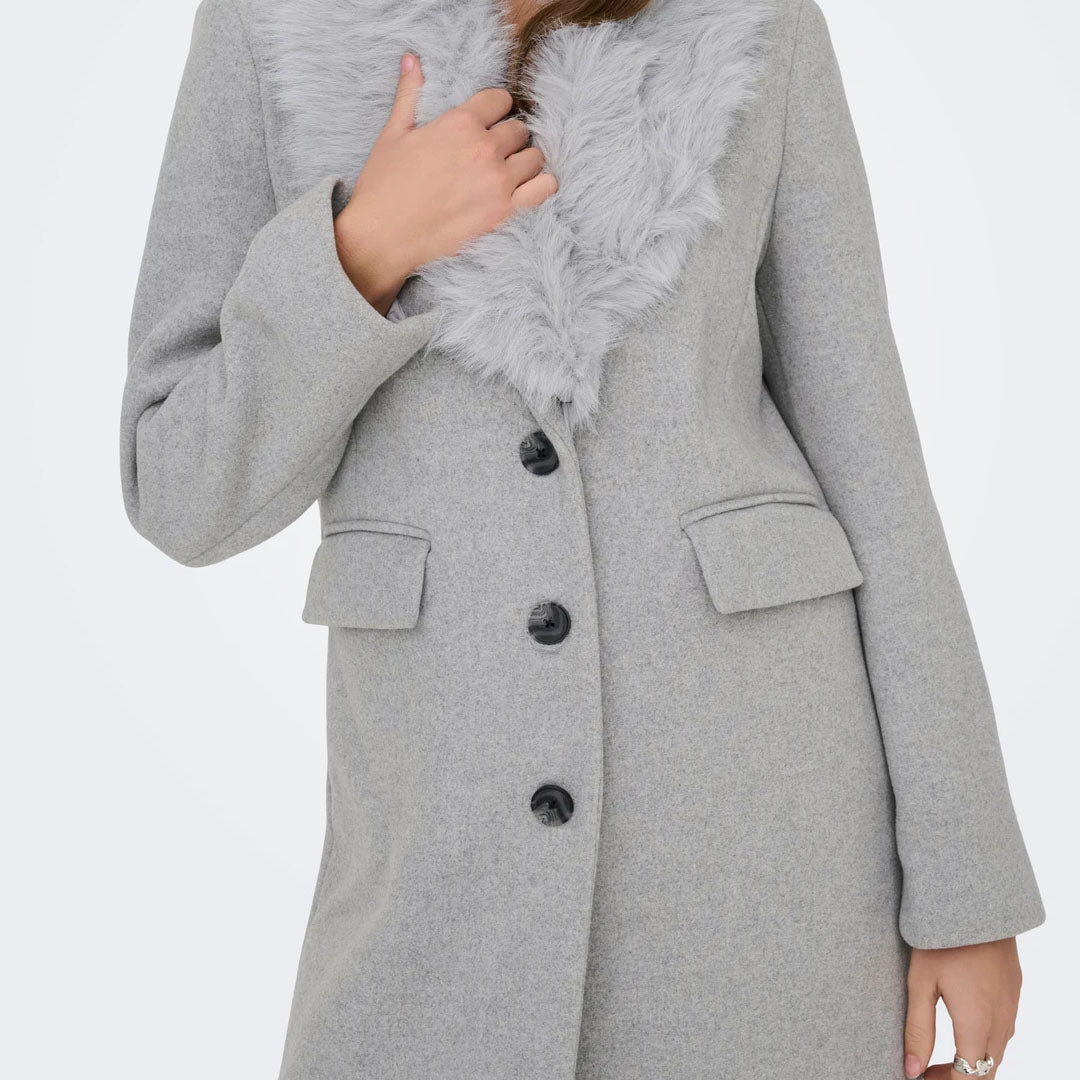 Palltë ONLANNIE LIFE FUR COLLAR COAT CC OTW