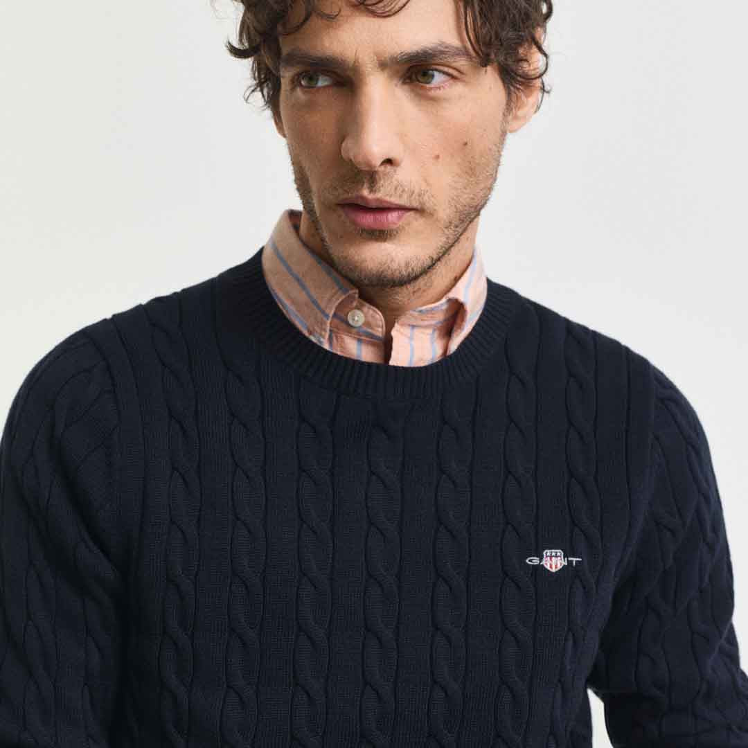 Xhemper GANT COTTON CABLE C-NECK
