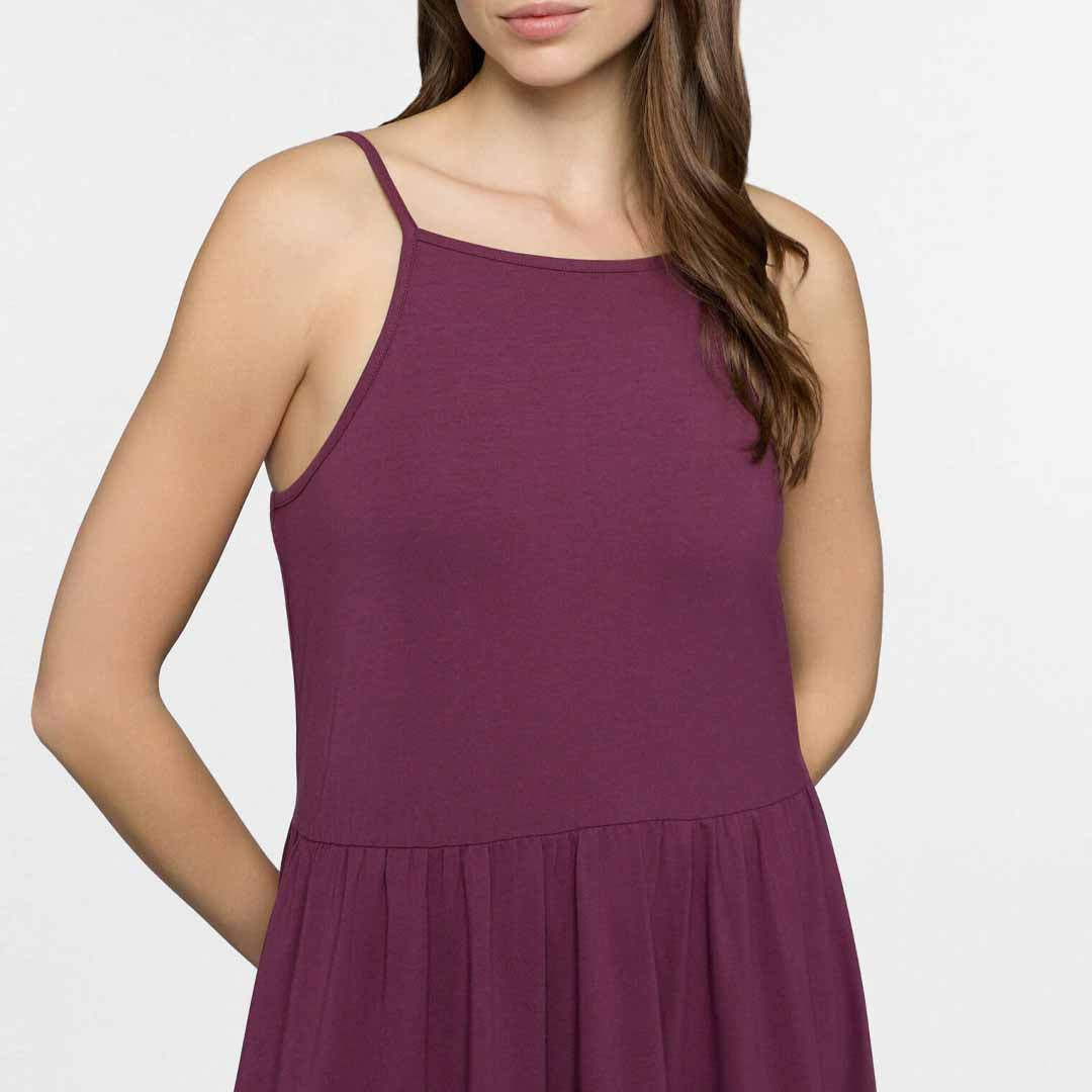 Fustan Upim IW DR43 LONG MAUVE WINE