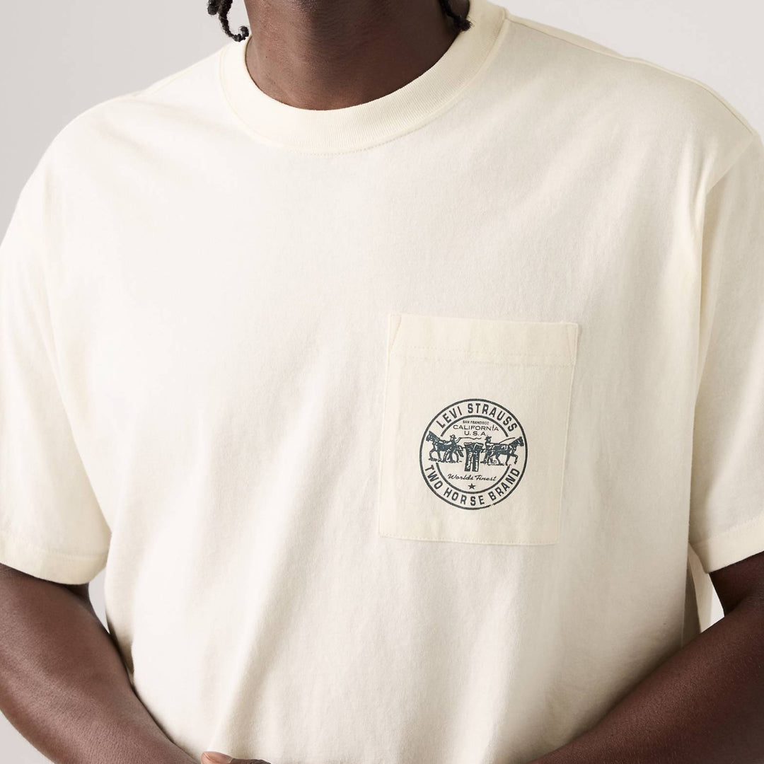 Maicë Levis GRAPHIC VINTAGE FIT POCKET TEE TWO HOR