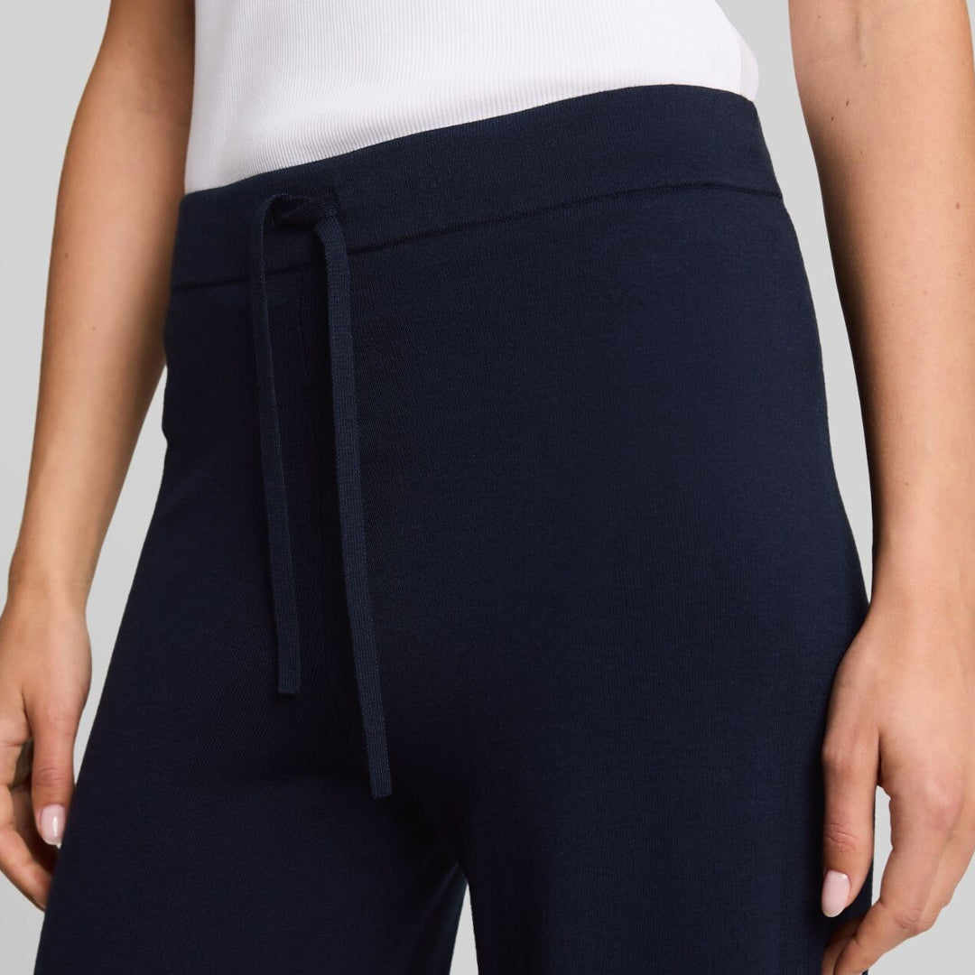 Pantallona Tom Tailor Knit pant silk ble