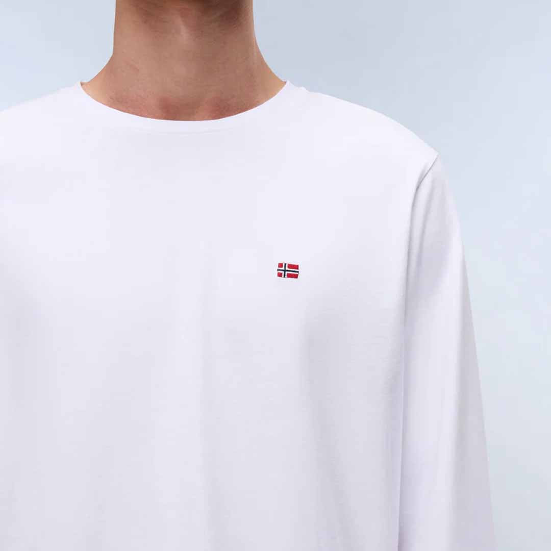 Bluzë Napapijri SALIS LS 1 BRIGHT WHITE 002