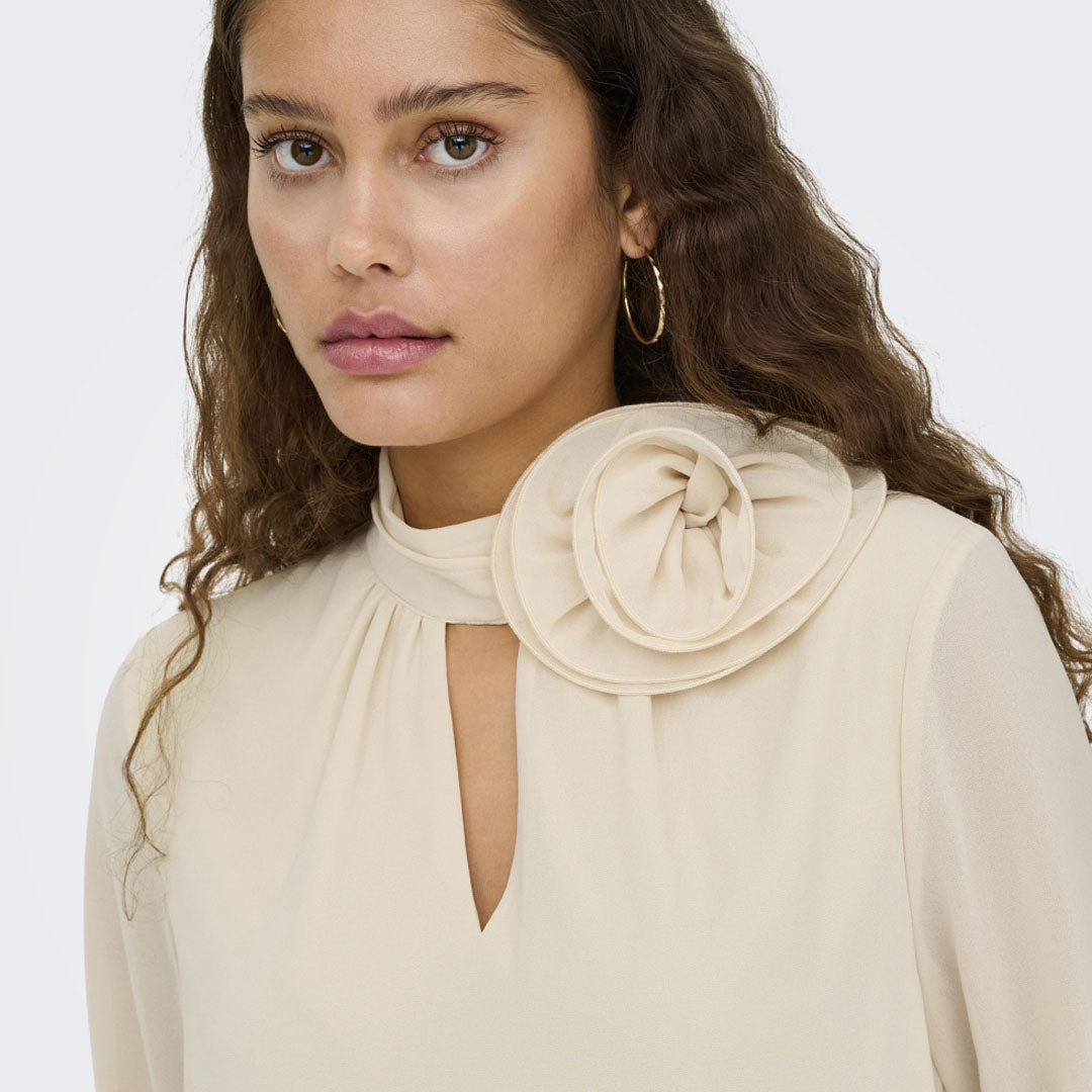 Bluzë JACQUELINE de YONG JDYNOMI L/S HIGH NECK ROS